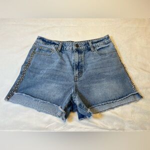 VENUS Light Blue Denim‎ Shorts rhinestone decoration Size 10